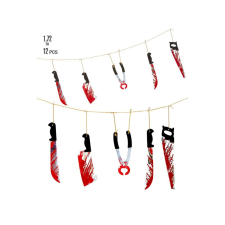 egyéb Halloween girland- véres eszközök 1,7m party kellék