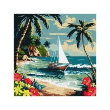 egyéb Ideyka számmal festés - Napospart 40x40cm kreatív és készségfejlesztő