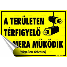 egyéb Információs matrica, 25x17,5 cm, "Térfigyelő kamera" információs címke