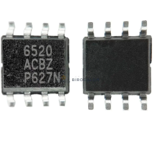 egyéb Intersil ISL6520BCBZ gyári MOSFET tápvezérlő IC (QFN-16 / SOIC-8) laptop alkatrész