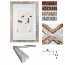 egyéb Képkeret, műanyag, 10x15 cm, "Mosaic", ezüst fényképkeret