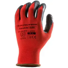 egyéb Kesztyű Eurolite 13L850 tenyerén latex mártott piros 9 védőkesztyű