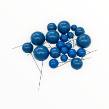 egyéb Különböző méretű gömb tortadísz, műanyag, királykék, 20db sütés és főzés