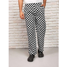 egyéb Nadrág derekas Premier Essential szakács unisex, black/white check, L munkaruha