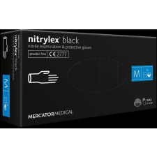 egyéb Nitrylex Black púdermentes nitril egyszer használatos kesztyű, 100db / doboz, S védőkesztyű