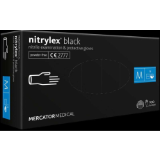egyéb Nitrylex Black púdermentes nitril egyszer használatos kesztyű, 100db / doboz, XL