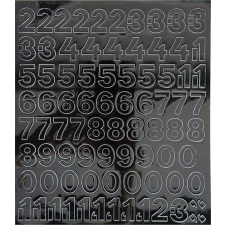 egyéb Öntapadós matrica, 2 cm-es, számlap, fekete információs címke