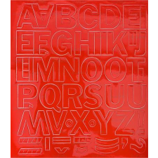 egyéb Öntapadós matrica, 3 cm-es, betűlap, piros információs címke