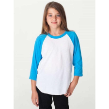 egyéb Póló American Apparel gyerek, white/navy, 8 gyerek póló