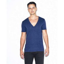 egyéb Póló American Apparel v-nyakú unisex, tri-indigo, S munkaruha