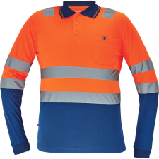 egyéb Póló Leon Hi-Vis hosszú ujjú narancs/navy S láthatósági ruházat