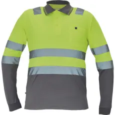 egyéb Póló Leon Hi-Vis hosszú ujjú sárga/szürke XS