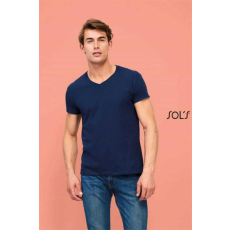 egyéb Póló Sols férfi v-nyakú rövid ujjú férfi (100%pamut 190g/m2) grey melange, 3XL