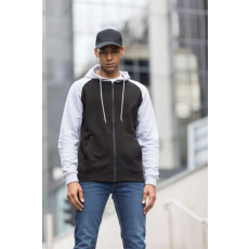 egyéb Pulóver Just Hoods baseball unisex, heather grey/jet black, 2XL