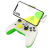 egyéb RiotPWR ESL Gaming Controller - Fehér/Zöld (iOS)