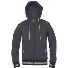 egyéb SHELDON kapucnis kardigán (antracit/sárga, 3XL) munkaruha