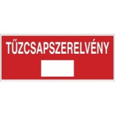egyéb Sorozattábla, "Tűzcsapszerelvény", PVC, 250x100 információs címke