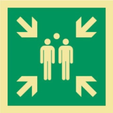 egyéb Sorozattábla utánvilágító PVC GYÜLEKEZŐHELY 400x400 információs címke