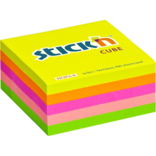 egyéb Stick'N 76x76mm öntapadó jegyzettömb - Neon szivárvány (400 lap / tömb) (21012) post-it