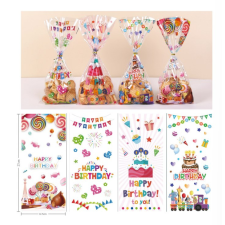 egyéb Sütemény zacskó, celofán, Happy Birthday, 12,5× 27cm, 12 db sütés és főzés