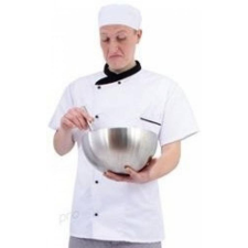 egyéb Szakácskabát rövid ujjú gallér kétsoros cserélhetõ gombolás fehér/fekete 3XL munkaruha