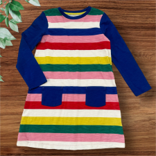 egyéb Színes csíkos pamut ruha lányka ruha