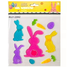 egyéb Színes nyulak ablakzselé 20 x 25 cm (312835) party kellék