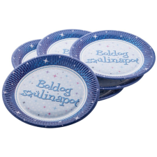 egyéb Szülinapi papírtányér 6 darabos - 23 cm, kék party kellék