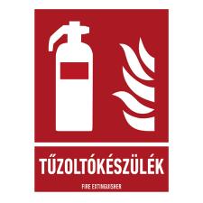 egyéb TŰZOLTÓKÉSZÜLÉK, PVC 1 mm, 150x200 információs címke