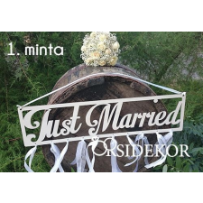  Egyedi esküvői fa tábla - Just Married dekorációs kellék
