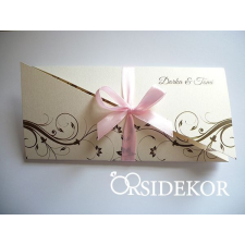  Egyedi esküvői meghívó szalaggal dekorációs kellék