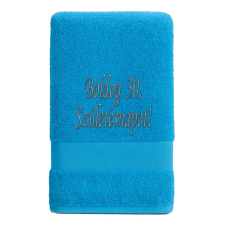  Egyedi hímzett törölköző – Boldog Születésnapot!/Karibi kék lakástextília