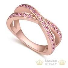  Egyedi karika gyűrű, Világos Rózsaszín, 7,5 gyűrű