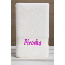  Egyedi névvel hímzett törölköző/Fehér pink lakástextília