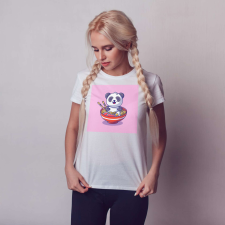 Egyedi póló | NFT series – Cuki panda ramenben ül ajándéktárgy