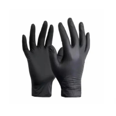 Egyszerhasználatos púdermentes nitril kesztyű, 100 db / 1 doboz (fekete, L)