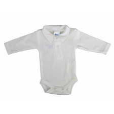  Egyszínű, elöl patentos, gallétos hosszú ujjú baba body-kombidressz. kombidressz, body
