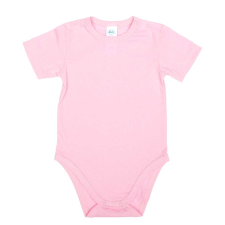 Egyszínű, rövid ujjú baba body kombidressz, body