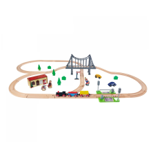 Eichhorn Fa vasút készlet híddal barkácsolás, építés