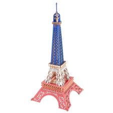 Eiffel-torony színes fa 3D puzzle puzzle, kirakós