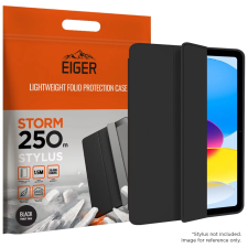 EIGER Storm iPad 10.9 (2022) Flip Tok - Fekete (EGSR00136) tablet tok