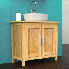 EISL bambusz fürdőszobai alsószekrény 67 x 28 x 60 cm fürdőszoba bútor