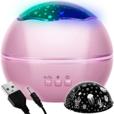 Éjjeli lámpa projektorral - Pink éjjeli fény