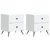  Éjjeliszekrény 2 pcs Fehér 43 x 34,5 x 47,5 cm Szerelt Fa