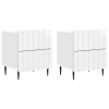  Éjjeliszekrény 2 pcs Magasfényű Fehér 43 x 34,5 x 49,5 cm
