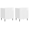  Éjjeliszekrény 2 pcs Magasfényű Fehér 43 x 34,5 x 52 cm