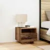 Éjjeliszekrény fiókkal 2 pcs Öreg fa 40 x 39 x 37 cm Faanyag
