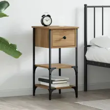  Éjjeliszekrény fiókkal Barna 33.5 x 36 x 70 cm Mérnöki fa bútor