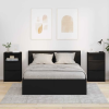  Éjjeliszekrények fiókkal 2 pcs Fekete 40 x 30 x 467 cm Faanyag