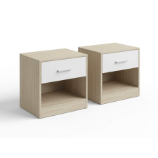  Éjjeliszekrények NOVERA szett 2 db 39x28 cm, bézs/fehér bútor